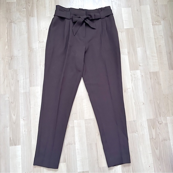 NWOT Calvin Klein Brown Paper Bag Waist Dress Pants- size 6 👚 - Picture 1 of 6
